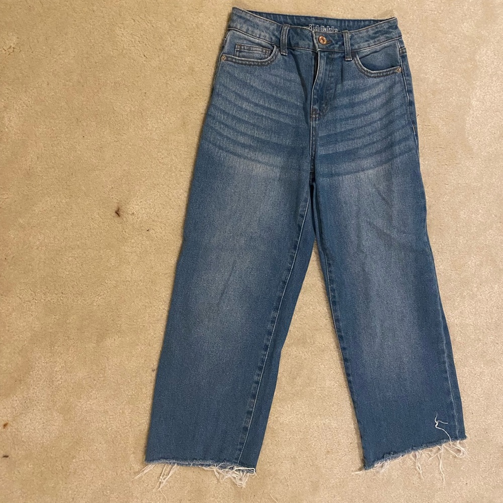 wild fable high waisted wide leg distressed jeans